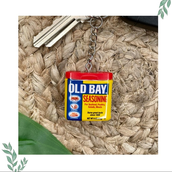 Old Bay Keychain | Handmade | Mini Brands | Quirky | Fun | NWOT - Picture 1 of 15
